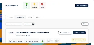 Maintenance Management screenshot